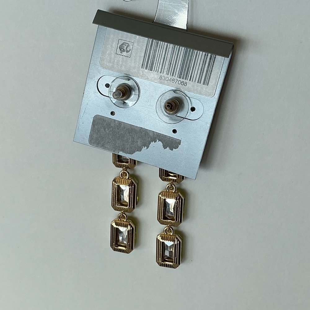 CARA NEW YORK Crystal Linear Drop Earrings - Picture 3 of 5